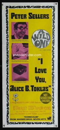 a636 I LOVE YOU ALICE B TOKLAS Aust daybill movie poster '68 Sellers