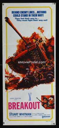 a664 LAST ESCAPE Aust daybill movie poster '70 Breakout, WWII!