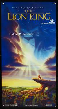 a674 LION KING Aust daybill movie poster '94 classic Disney cartoon!