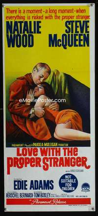 a683 LOVE WITH THE PROPER STRANGER Aust daybill movie poster '64 Wood