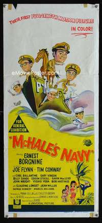 a699 McHALE'S NAVY Aust daybill movie poster '64 Ernest Borgnine
