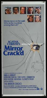 a702 MIRROR CRACK'D Aust daybill movie poster '81 Agatha Christie