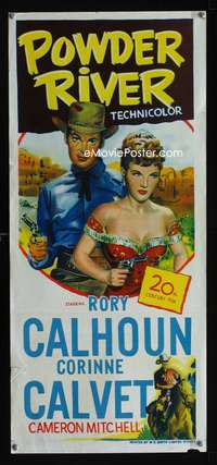 a753 POWDER RIVER Aust daybill movie poster '53 Rory Calhoun, Calvet
