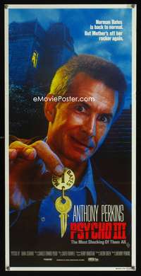 a758 PSYCHO 3 Aust daybill movie poster '86 Anthony Perkins sequel!