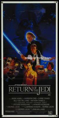a775 RETURN OF THE JEDI style B Aust daybill movie poster '83 Lucas
