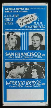 a921 WATERLOO BRIDGE /SAN FRANCISCO Aust daybill movie poster '70s