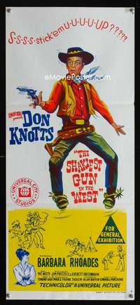 a806 SHAKIEST GUN IN THE WEST Aust daybill movie poster '68 Don Knotts