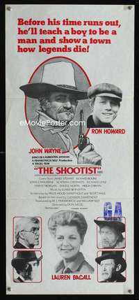 a808 SHOOTIST Aust daybill movie poster '76 John Wayne, Lauren Bacall