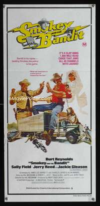 a819 SMOKEY & THE BANDIT Aust daybill movie poster '77 Burt Reynolds