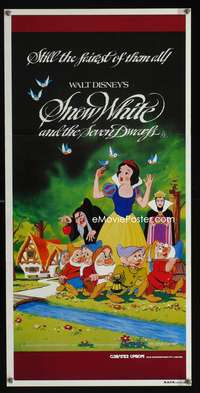 a822 SNOW WHITE & THE SEVEN DWARFS Aust daybill movie poster R83