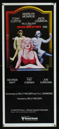 a828 SOME LIKE IT HOT Aust daybill movie poster R80 Marilyn Monroe