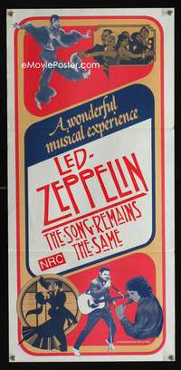a832 SONG REMAINS THE SAME Aust daybill movie poster R80s Led Zeppelin