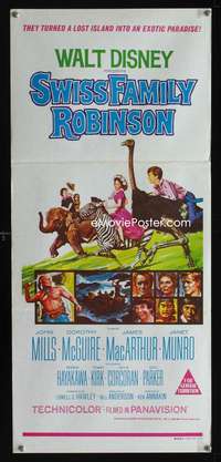 a865 SWISS FAMILY ROBINSON Aust daybill movie poster R68 Disney