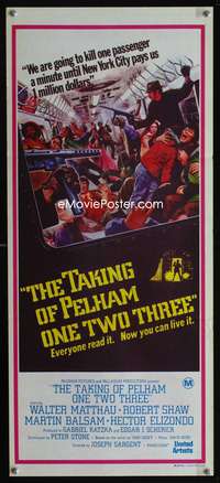 a867 TAKING OF PELHAM ONE TWO THREE Aust daybill movie poster '74