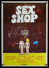 a034 LE SEX SHOP French 23x32 movie poster '72 Claude Berri, sexy art