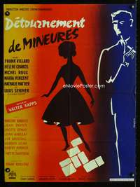 a033 PRICE OF FLESH French 23x31 movie poster '60 Georges Leceur art!