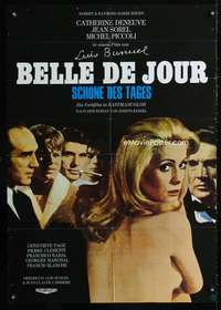 a125 BELLE DE JOUR German movie poster '68 sexy Catherine Deneuve!