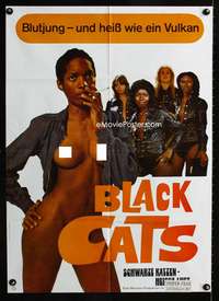 a128 BLACK ALLEYCATS German movie poster '73 bad black chicks!