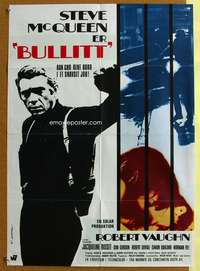 a132 BULLITT German movie poster '69 Steve McQueen, Scharl art!