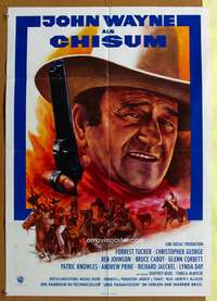 a140 CHISUM German movie poster '70 big John Wayne, Rehak art!