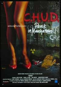 a141 CHUD video German movie poster '84 Panik in Manhattan, Kiefer art