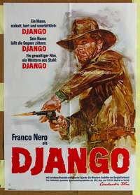 a158 DJANGO German movie poster R71 Sergio Corbucci, Nero