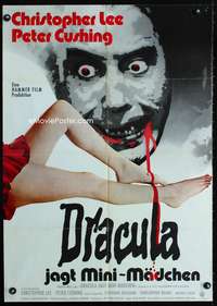 a159 DRACULA AD 1972 German movie poster '72 Hammer, Christopher Lee