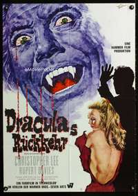 a160 DRACULA HAS RISEN FROM THE GRAVE German movie poster '69 Goetze