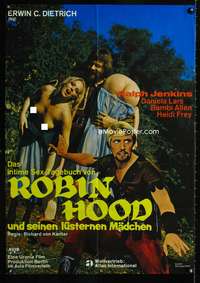a167 EROTIC ADVENTURES OF ROBIN HOOD German movie poster '69 wacky!