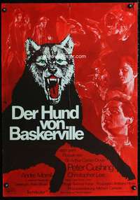 a183 HOUND OF THE BASKERVILLES German movie poster R65 cool art!