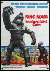 a190 KING KONG ESCAPES German movie poster '70 Toho, Ishiro Honda