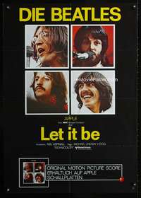 a195 LET IT BE German movie poster '70 The Beatles, John Lennon