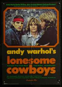a198 LONESOME COWBOYS German movie poster '68 Andy Warhol, Dallesandro