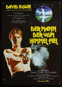 a205 MAN WHO FELL TO EARTH German movie poster '76 David Bowie