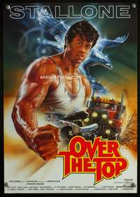 a107 OVER THE TOP German 12x17 movie poster '87 Stallone by Casaro!