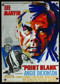 a218 POINT BLANK German movie poster '67 different Hans Braun art!