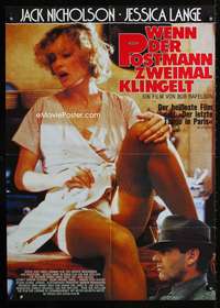 a219 POSTMAN ALWAYS RINGS TWICE German movie poster '81 sexy Lange