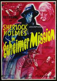 a233 SHERLOCK HOLMES IN GEHEIMER MISSION German movie poster '50s