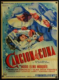a325 CANCION DE CUNA Mexican movie poster '53 Josep Renau art!