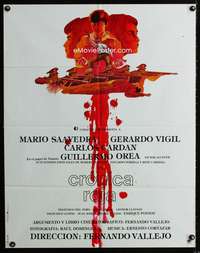 a327 CRONICA ROJA Mexican movie poster '79 Mario Saavedra