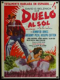 a328 DUEL IN THE SUN Mexican movie poster R50s Greg Peck, Jones