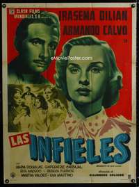 a337 LAS INFIELES Mexican movie poster '53 Irasema Dilian