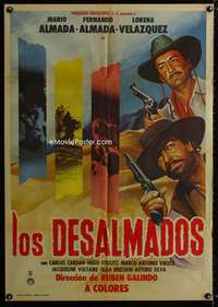a342 LOS DESALMADOS Mexican movie poster '71 Mendoza art!