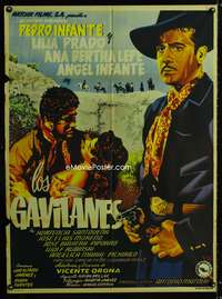 a343 LOS GAVILANES Mexican movie poster '56 Vicente Orona