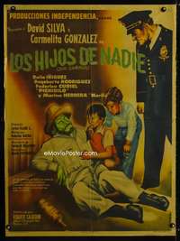 a344 LOS HIJOS DE NADIE Mexican movie poster '52 David Silva