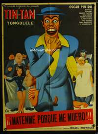 a346 MATENME PORQUE ME MUERO Mexican movie poster '51 cool art!