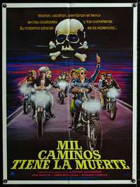 a351 MIL CAMINOS TIENE LA MUERTE Mexican movie poster '77 cool!