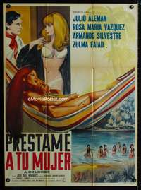 a360 PRESTAME A TU MUJER Mexican movie poster '69 Julio Aleman