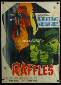 a363 RAFFLES Mexican movie poster '58 cool A.M. Kacho art!