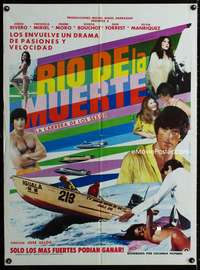 a366 RIO DE LA MUERTE Mexican movie poster '78 Ruizocana art!